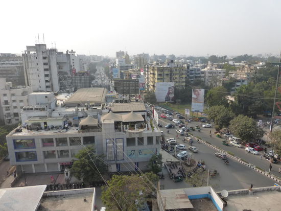 Bick vom Hotel aus über Vadodara