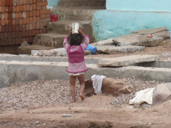 Sparziergang durch den Ort Khajuraho