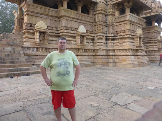 Ich am  Lakshmana Tempel in Khajuraho