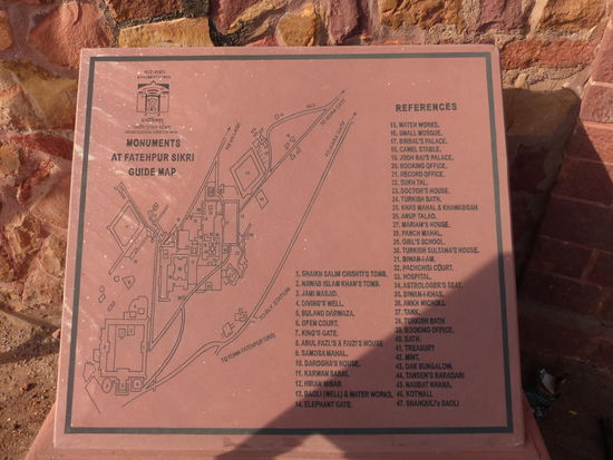 Plan von Fatehpur Sikri