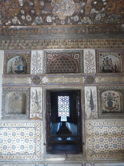 Dekoration im Mausoleum  Itimad Ud Daula