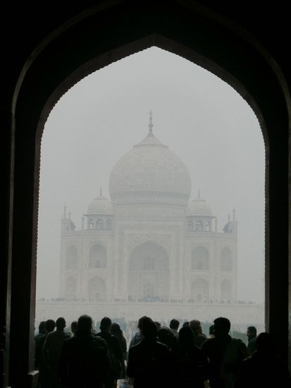 Ein letzter Blick auf das Taj Mahal