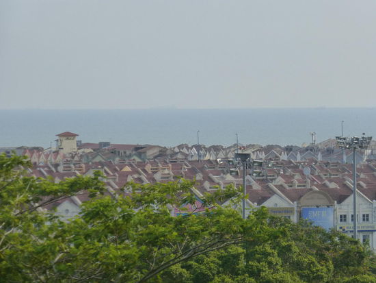 Blick auf die Wasserstraße von Malakka