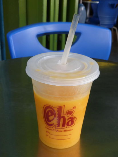 Frischer Mangosaft  für mich für 6,50 RM = 1,45 Euro