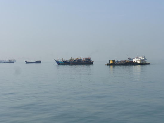 Blick von den Clan Jetties aufs Meer