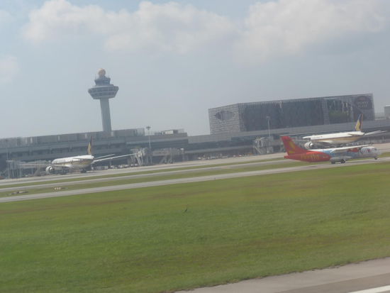 Ankunft am Changi Airport Singapure