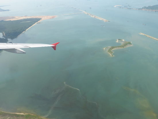 Ein letzter Blick auf den Hafen von Singapure