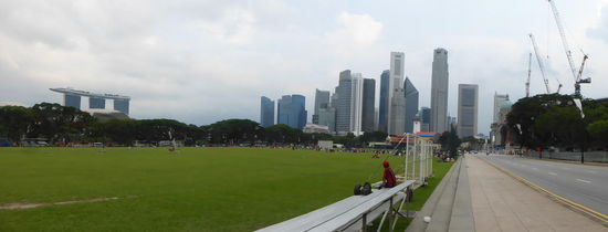 Blick auf die Skyline von Singapure
