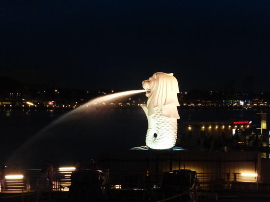Merlion am Abend