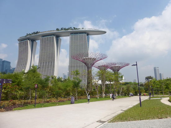 Ich bin bereits im Außenbereich der Gardens by the Bay