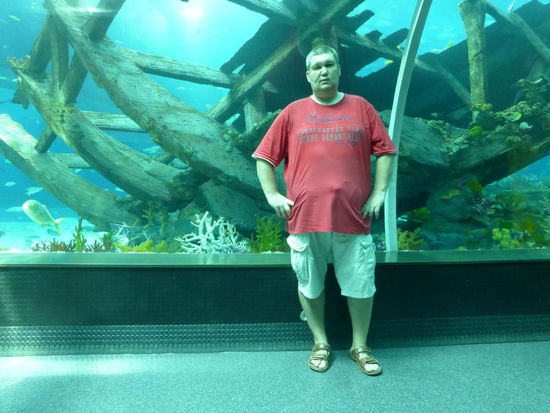 Auch ich darf natürlich nicht fehlen im Aquarium von Singapure