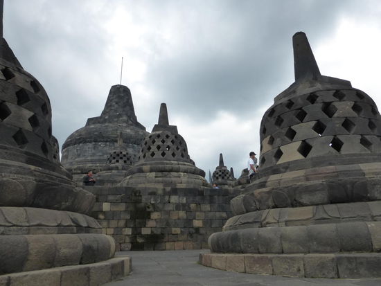 Stupas auf den Borobodur