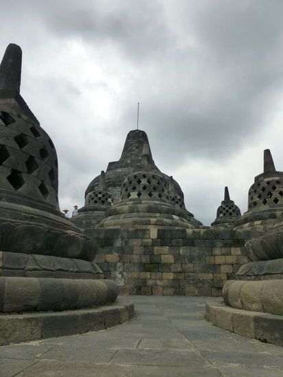 Stupas auf den Borobodur