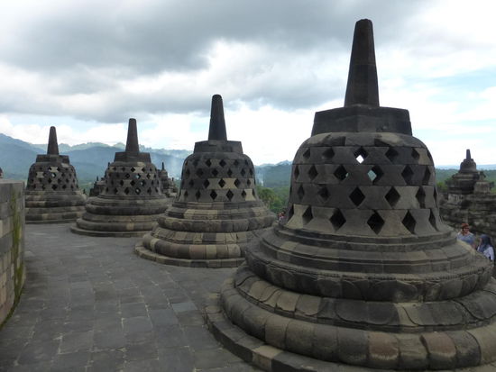 Stupas auf den Borobodur
