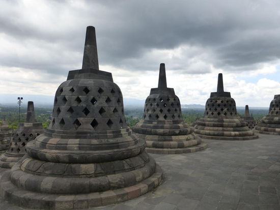 Stupas auf den Borobodur