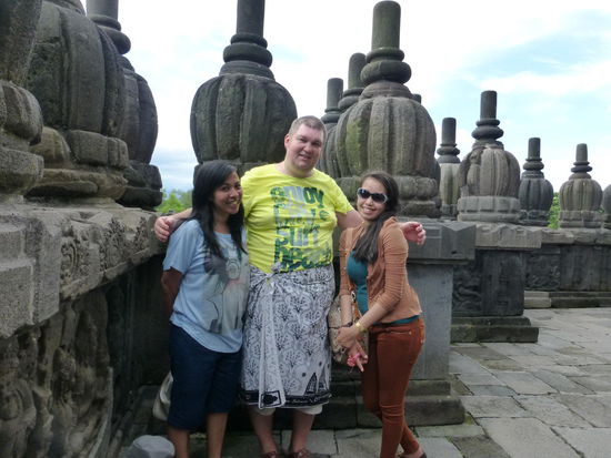 Einsam wurde mir nicht dort oben auf den Tempeln von Prambanan  