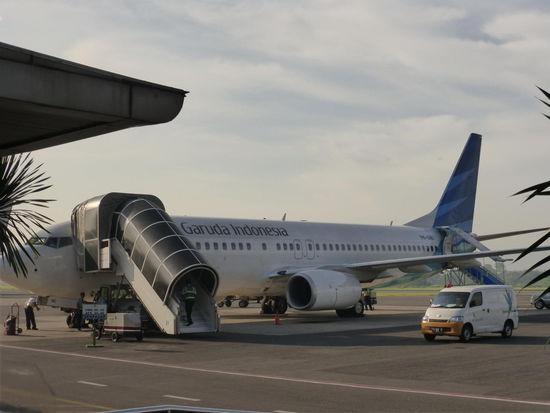 Garuda Indonesia am Flughafen von Yogyakarta