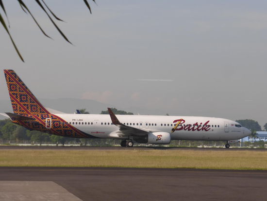 Maschine der Batik Air in Yogyakarta