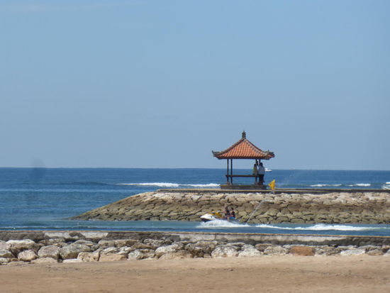 Der Strandabschnitt des Hotels auf Bali