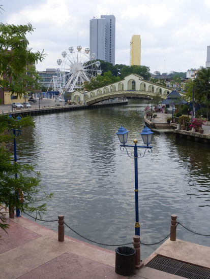 Blick auf den Fluß Malakka