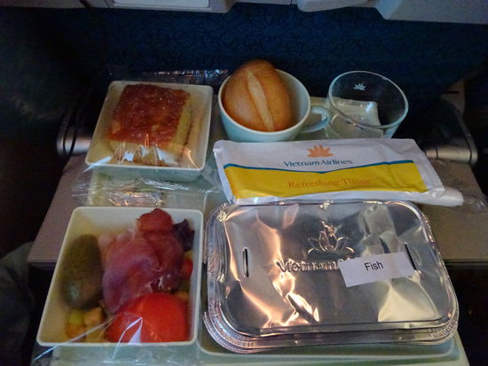 Auch auf diesem Flug mußte ich nicht hungern