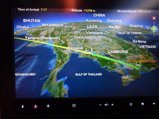 Wir befinden uns bereits über Kambodscha