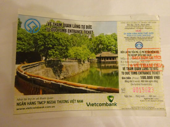 Ticket für das Grab von Tu Duc