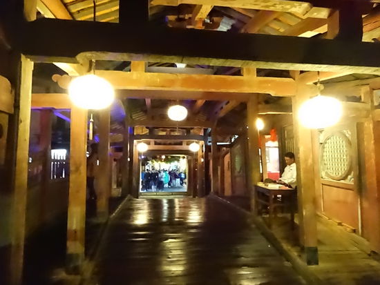 Japanische Brücke von Hoi An am Abend