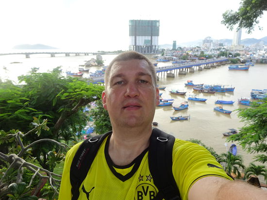 Blick auf den Hafen von Nha Trang