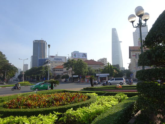 Blick vom  Ben Than Markt zum Bankenviertel mit seinem Bitexco Financial Tower