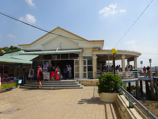 Ankunft an den Bootsanlegern in der Nähe von My Tho