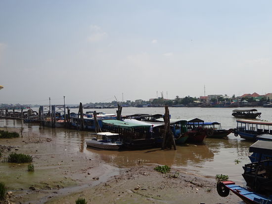 Ankunft an den Bootsanlegern in der Nähe von My Tho