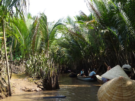 Fahrt mit dem Boot durchs Mekong Delta bei My Tho