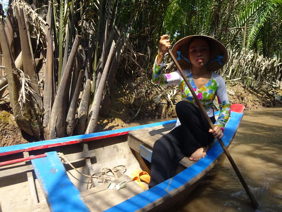 Fahrt mit dem Boot durchs Mekong Delta bei My Tho