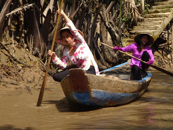Fahrt mit dem Boot durchs Mekong Delta bei My Tho