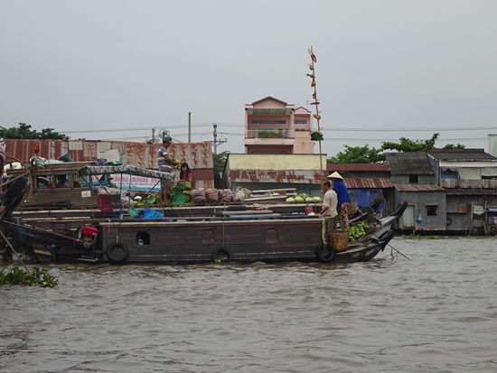 Schwimmender Markt von Cai Rang im Mekong Delta