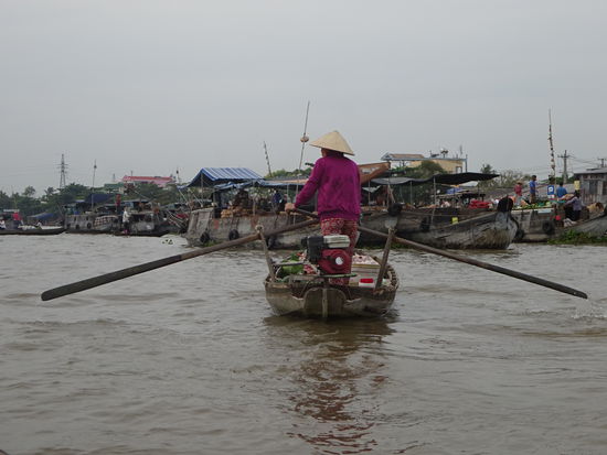 Schwimmender Markt von Cai Rang im Mekong Delta