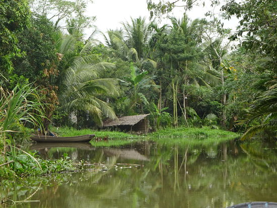 Bootsfahrt durch die Seitenarme des Mekong im Delta bei Can Tho