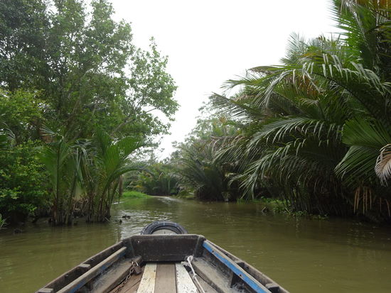 Bootsfahrt durch die Seitenarme des Mekong im Delta bei Can Tho