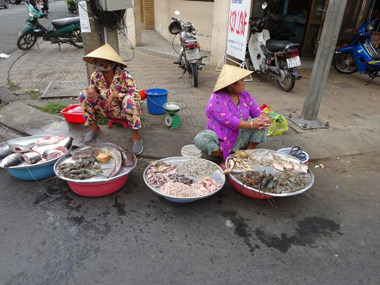 Frischer Fisch auf dem Markt von Can Tho