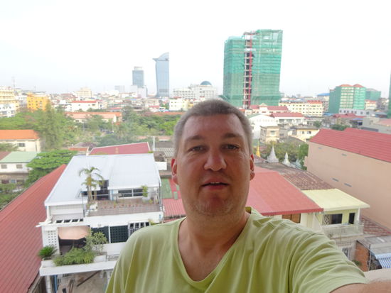 Blick vom Hotel über Phnom Penh