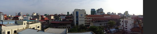 Blick vom Hotel über Phnom Penh