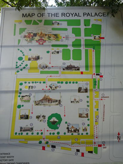 Der Gelände Plan für den Königspalast in Phnom Penh