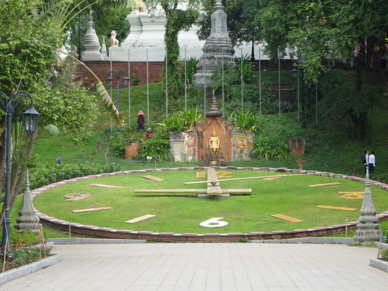 Die berühmte Uhr südlich des Wat Phnom