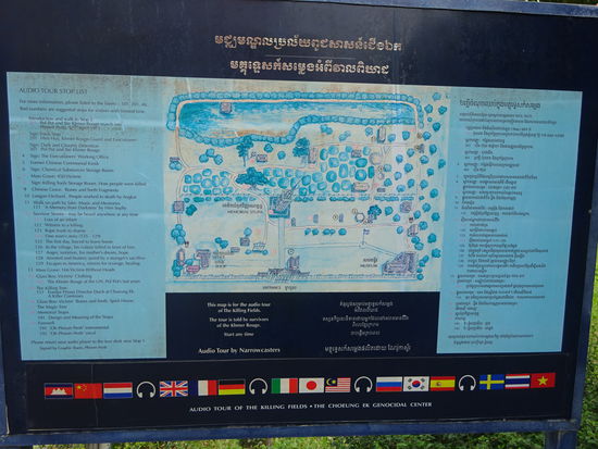 Eine Übersicht übers Gelände und wie man sieht gibt es den Audioguide auch auf Deutsch