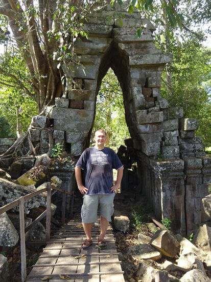 Ich im Preah Khan Tempel von Kampong Thom