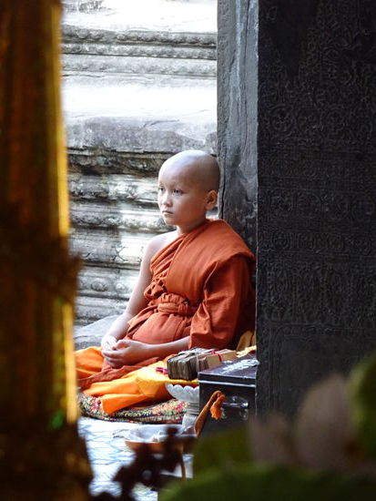 Buddhist in Angkor Wat