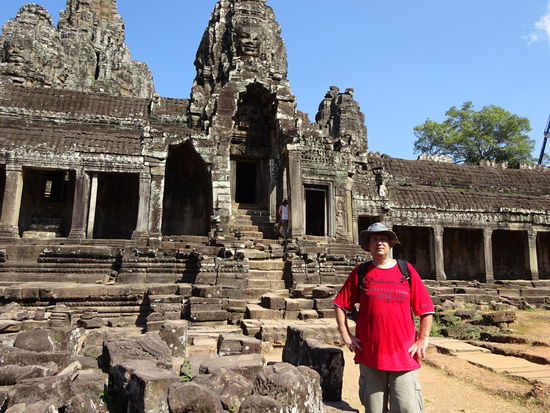 Ich am Bayon in Angkor aus dem 13. Jh.