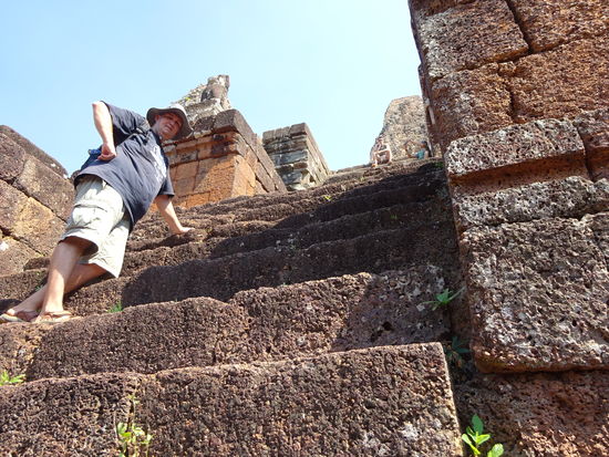 Es geht ganz schön steil nach oben 