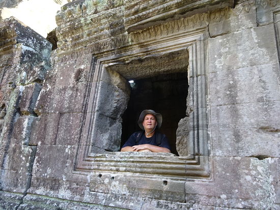 Ich in der Klosteranlage Banteay Kdei in Angkor aus dem 12. Jh.